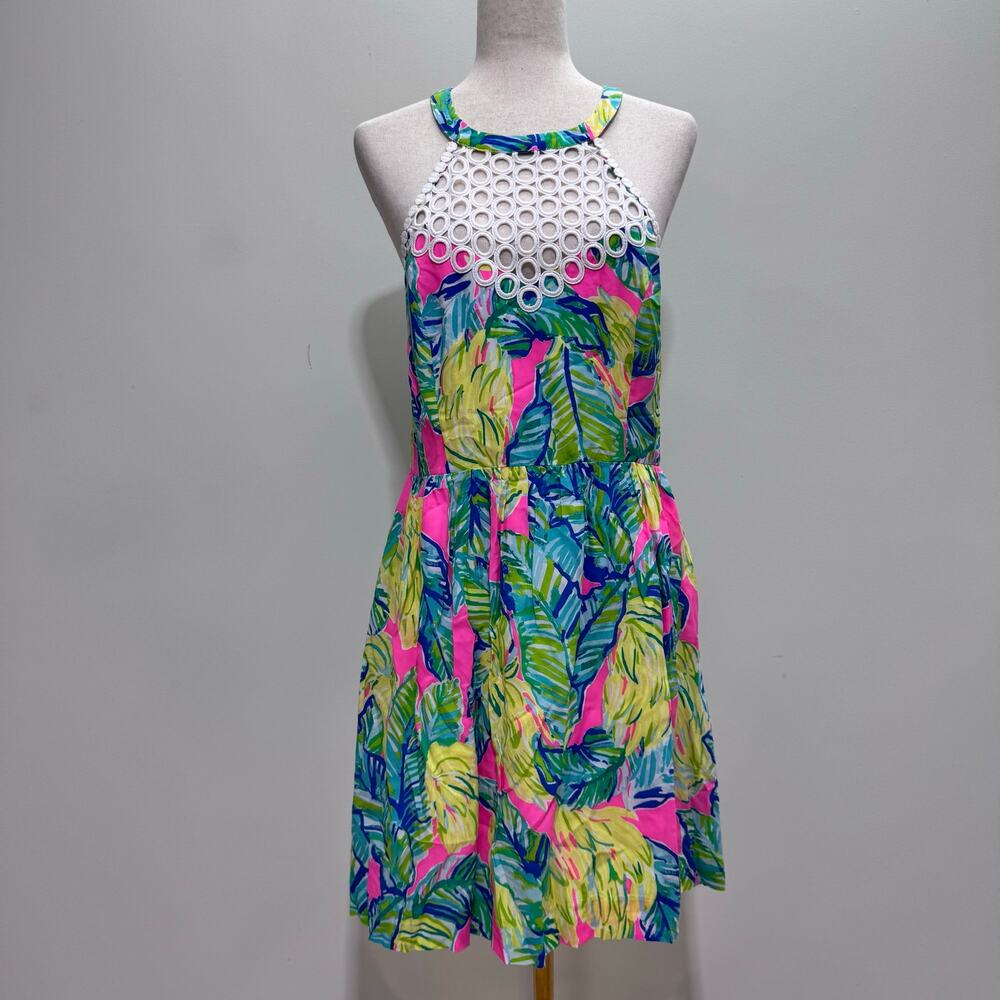 NWT Lilly Pulitzer Kinley Dress Sunset Local Flavor US 14 Resortwear Tropical